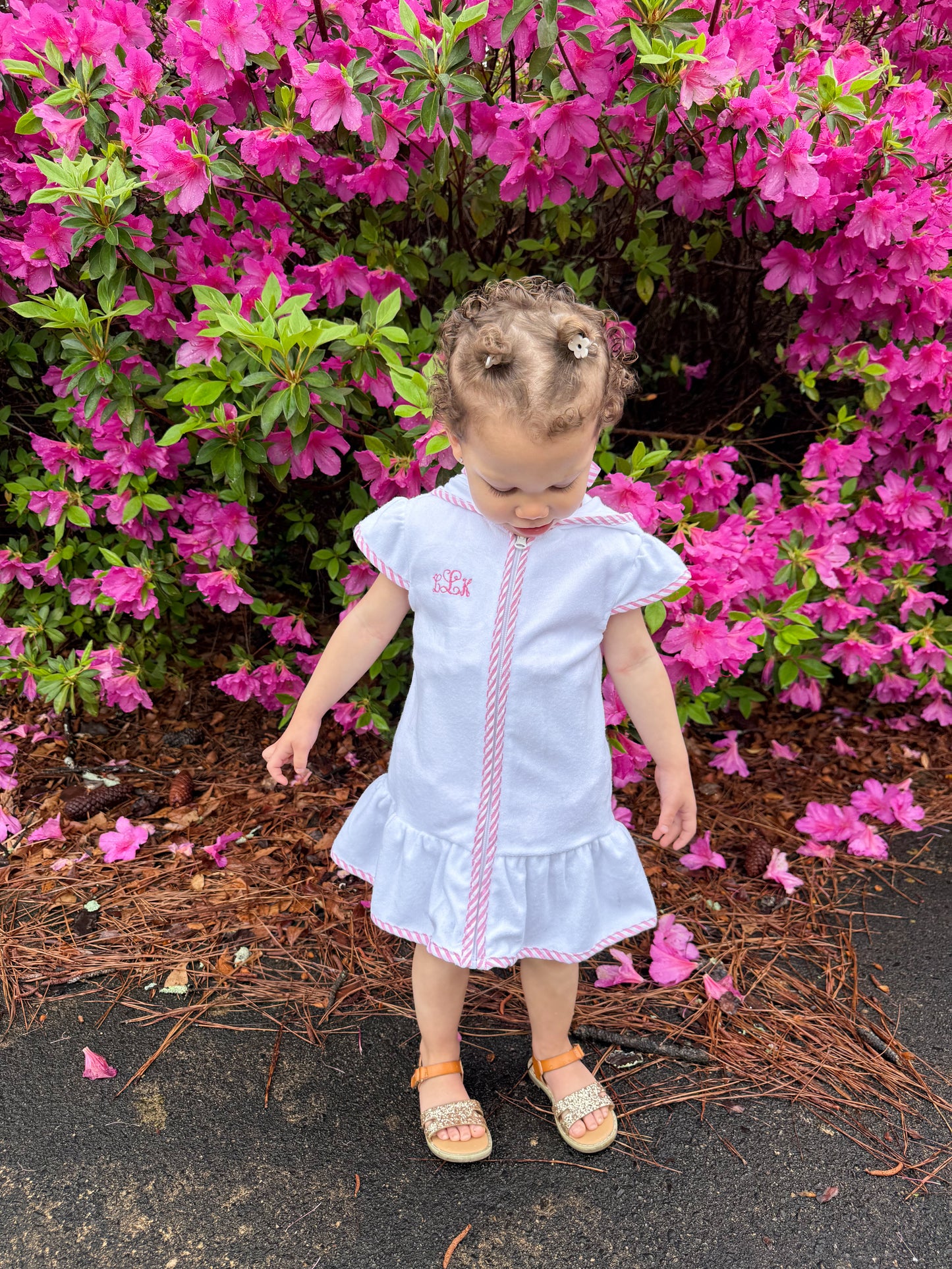 Monogrammed Terry Cloth Swim Cover Up Dress