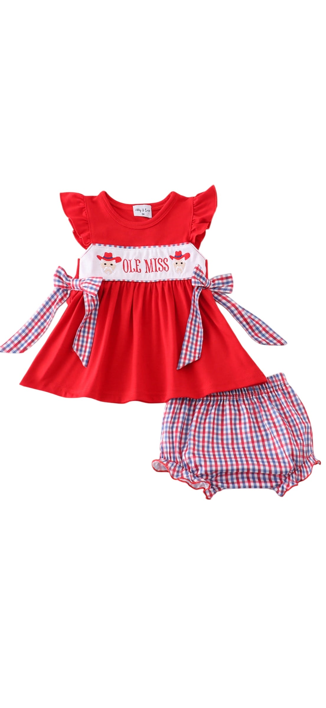 Ole Miss Embroidered Girl Bloomer Set
