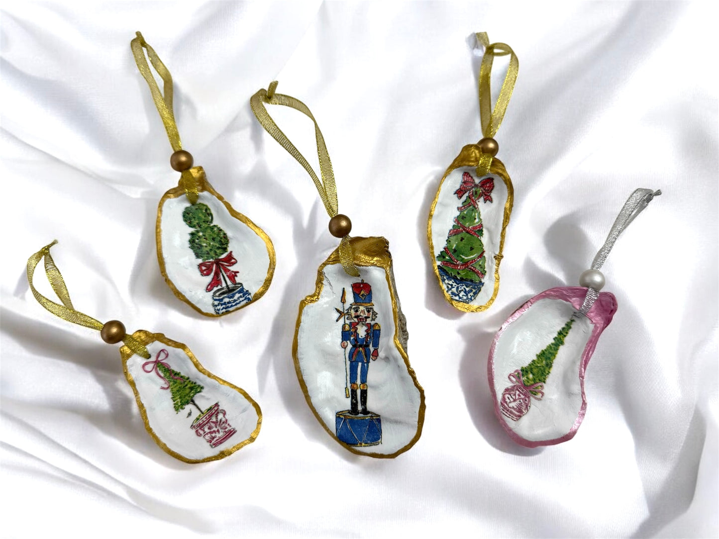 Natural Oyster Ornaments