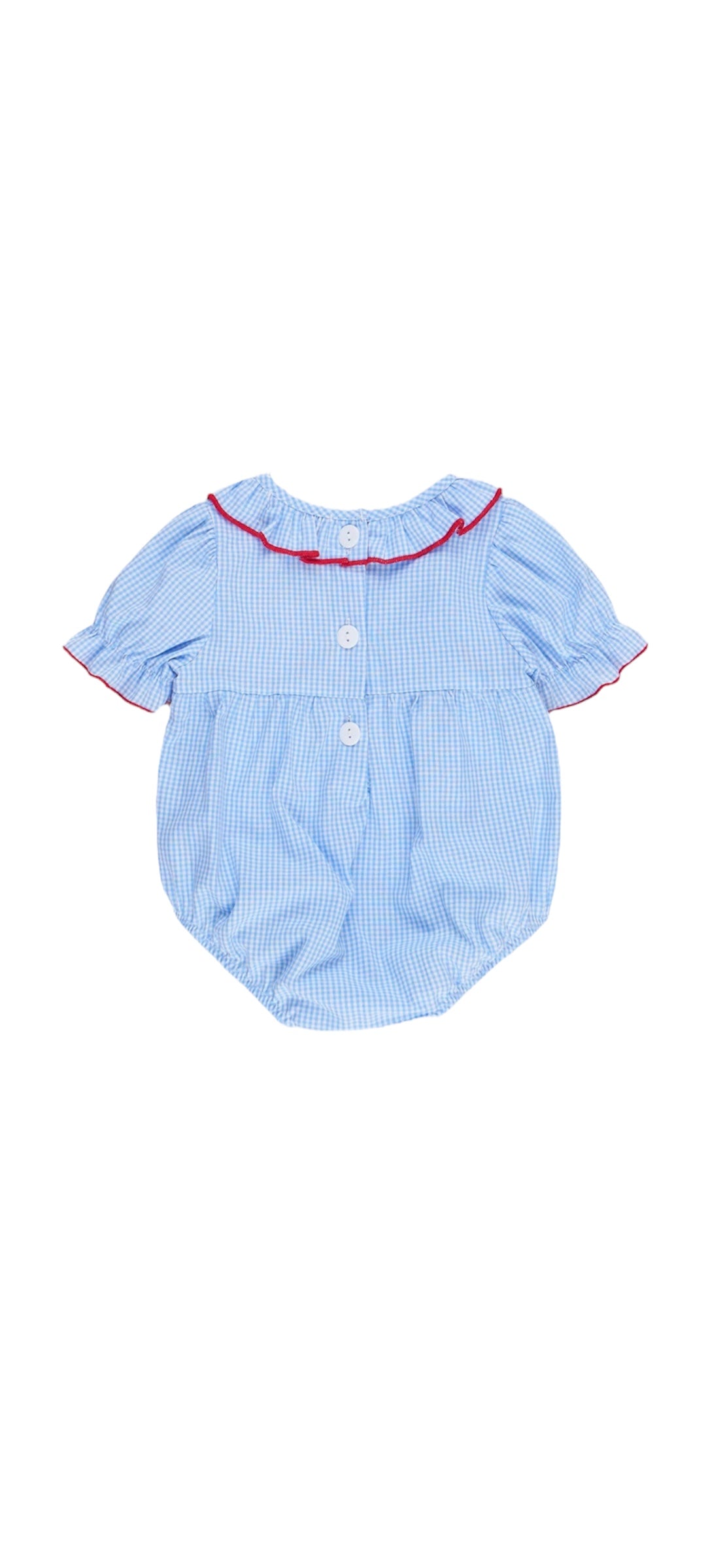 Baseball Bows Embroidered Ruffle Bubble