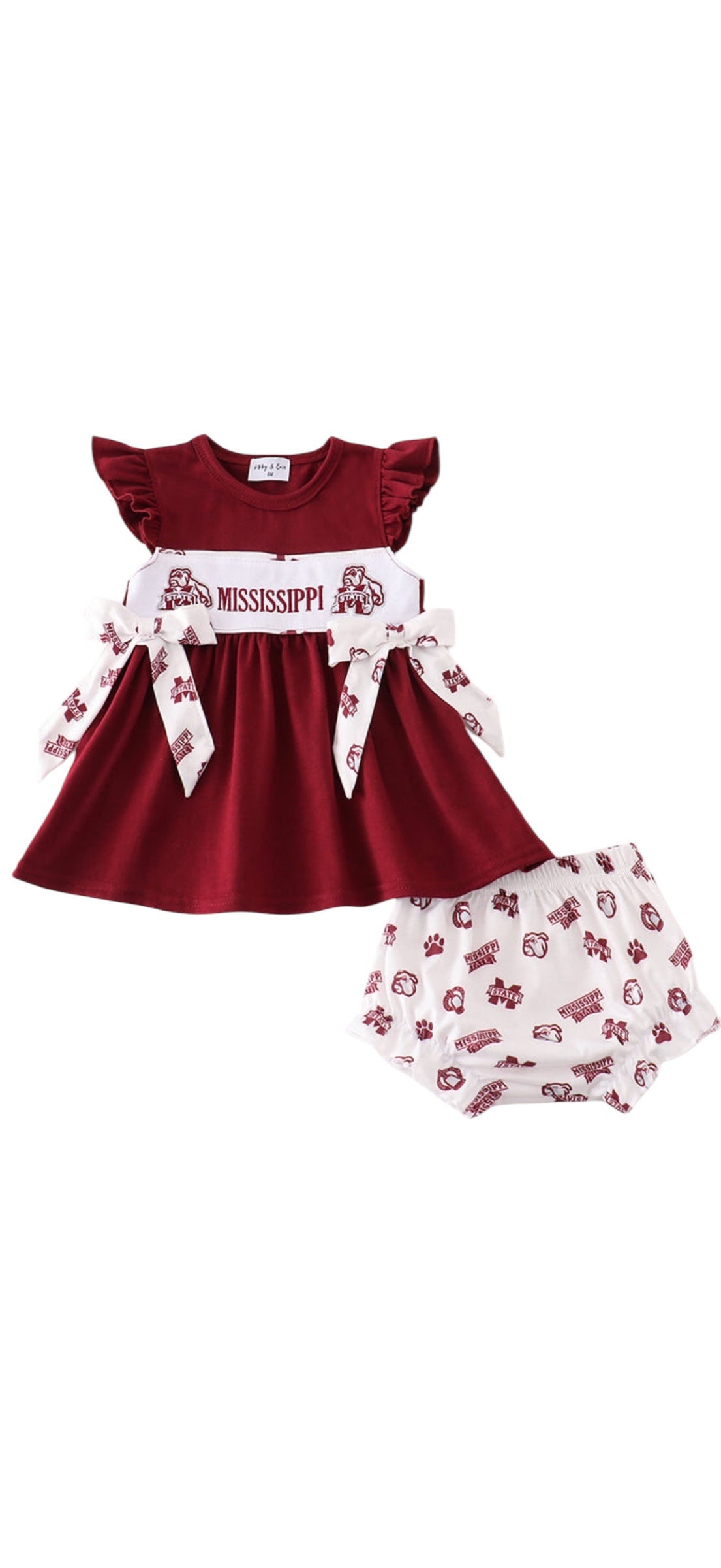 Hail State Embroidered Girl Bloomer Set