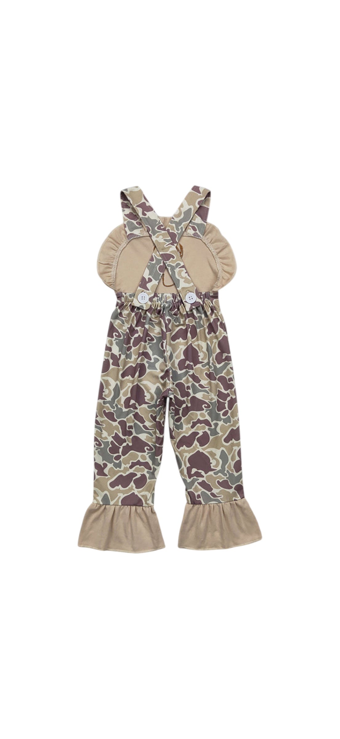Camouflage Deer Embroidered Jumpsuit