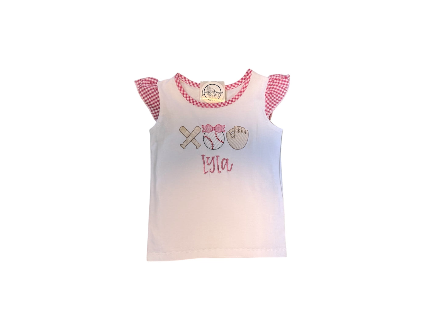 Baseball Flutter Sleeve Top